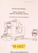 MHI M-V65C 70C, Vertical Machine Center installation Manual 1992